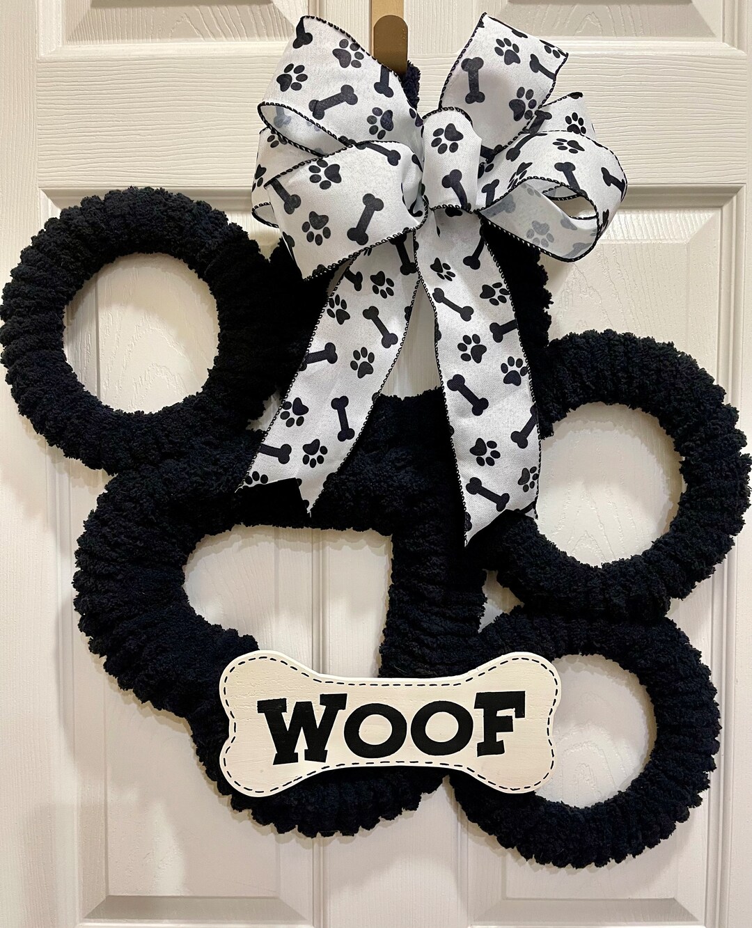 Paw Print Wreath, Dog Paw Wreath, Paw Print Decor - Etsy