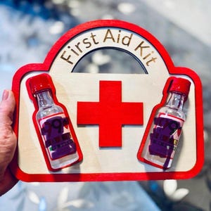 Mini Alcohol Bottle Holder: Engraved First Aid Kit, Adult Gift