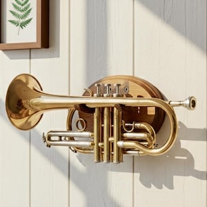 Personalized Horizontal Cornet Wall Hanging Display