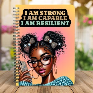 I am Strong I am Capable I am Resilient Journal Cover PNG File