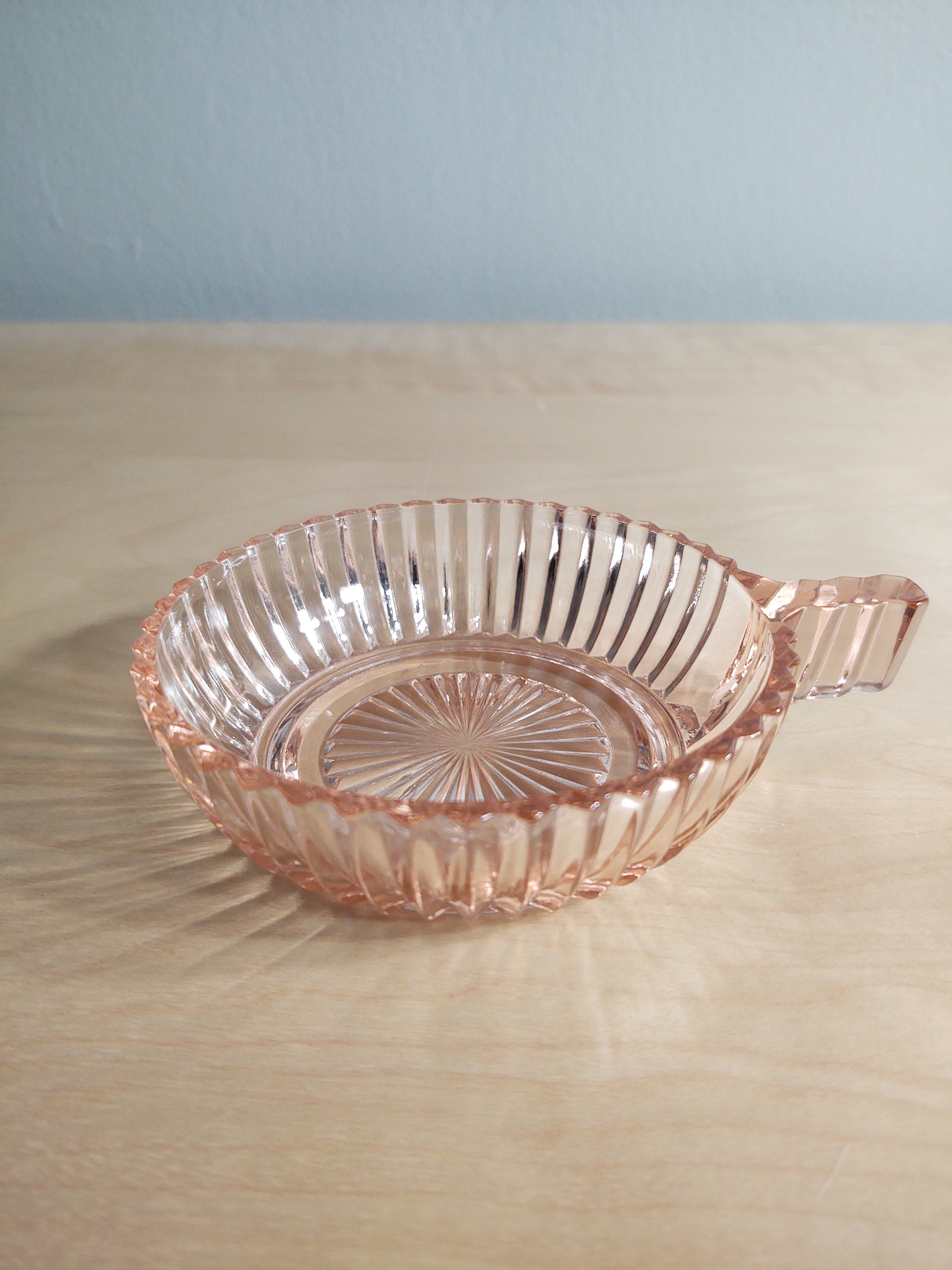 Tiara Dark Pink Candlesticks & Plum Footed Candy Dish, Pink Swirl