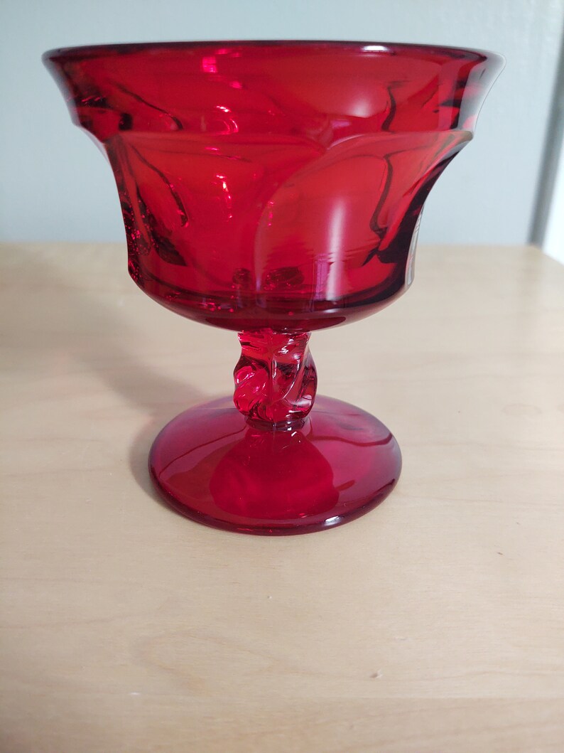 Fostoria Ruby Red Jamestown Wine / Champagne / Sherbet Glasses Etsy