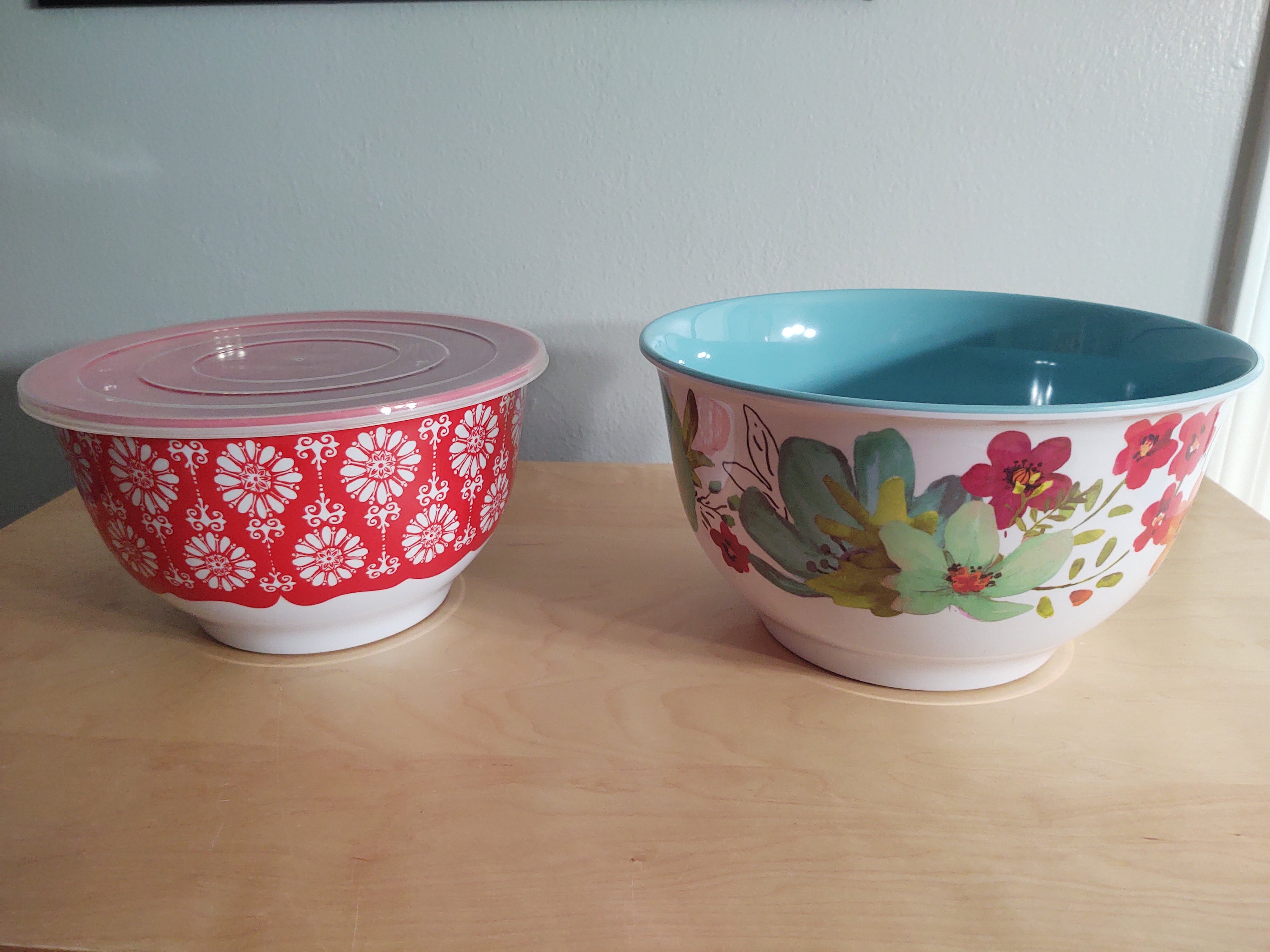 The Pioneer Woman Melamine Mixing Bowl Set, 10 Pieces, Heritage Floral - Multicolor