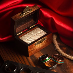 Koa wood ring box, Zebra Wood Ring box, Antiqued Wooden Ring Box, Handcrafted wood box ring, Box Ring unique ring box