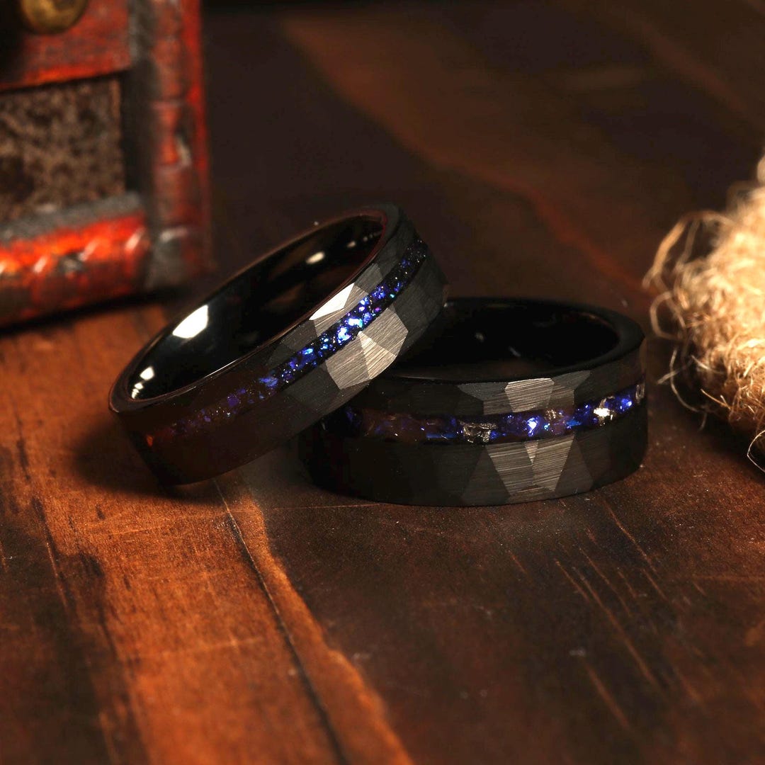 Galaxy Ring Set Black Couples Nebula Ring Set Orion Matching Set ...