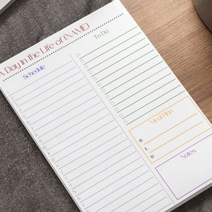 Personalized Multicolor Daily Planner Post-it® Note Pads 4x6 | To Do List | Student Back to School | Teacher Planner