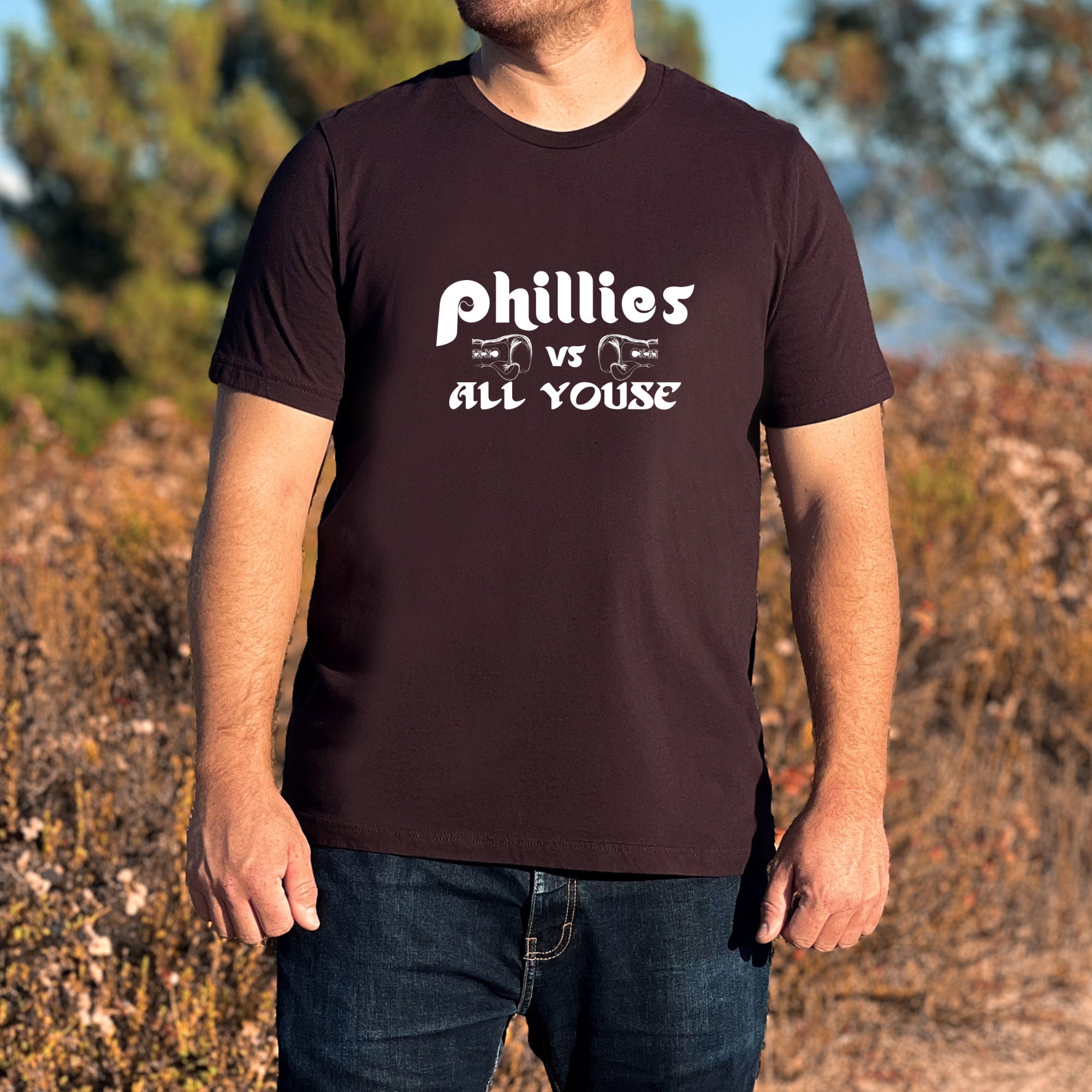 Phillies vs. All youse Phillies Tee, Men's Phillies Shirt, Ring the Bell,  Red October, Philly Humor, Bryce Harper, World Series