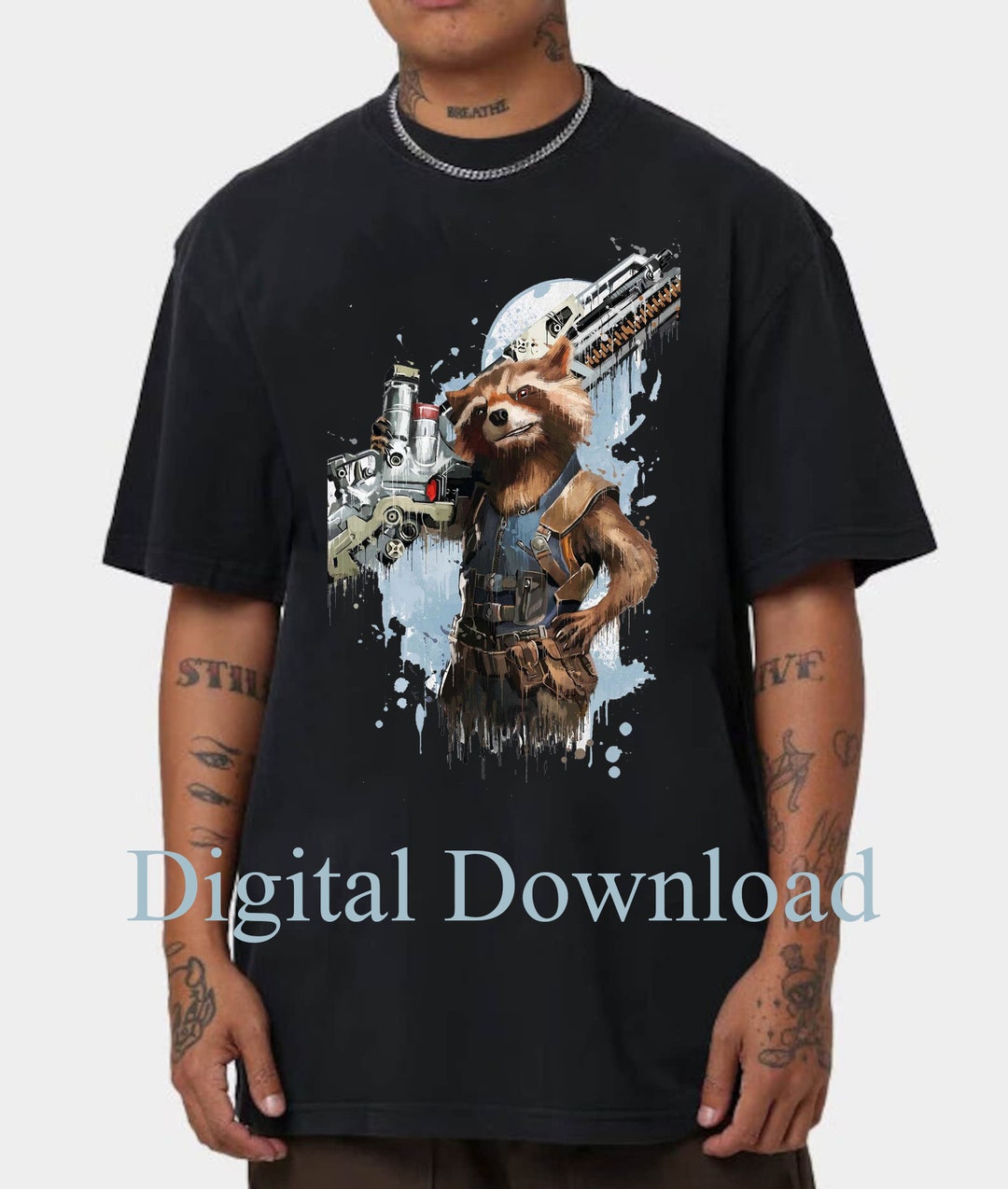 Retro Rocket Raccoon PNG 89P13 Rocket Raccoon Marvel Etsy