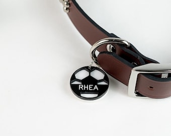 Tag cane da calcio, tag cane personalizzato, tag nome, regalo per animali domestici, tag cane personalizzato, tag cane acrilico, compleanno del cane, tag per animali domestici, tag cane unico, regali per cani