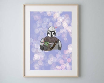 The Mandalorian and Grogu Print/Digitaler Hintergrund