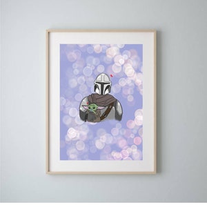 Lo sfondo stampa/digitale di Mandalorian e Grogu