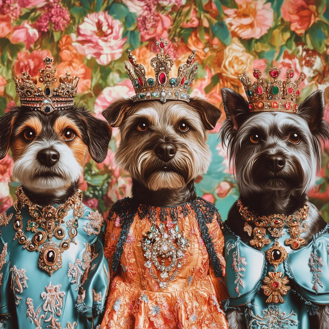 Custom Royal Pet Portrait | Renaissance Dog Cat Painting | Regal Pet ...