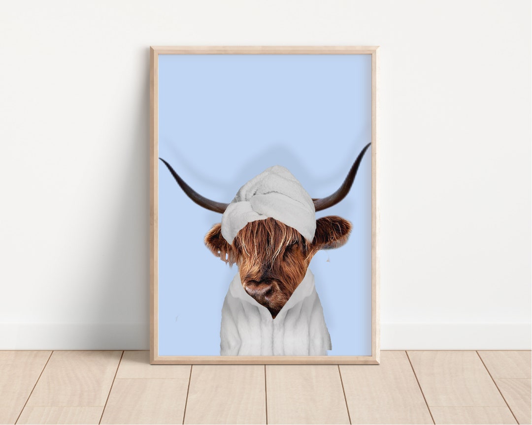 Highland Cows With Robe instant Download Art Digital - Etsy