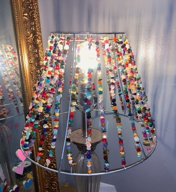 Crystal beaded lamp deals