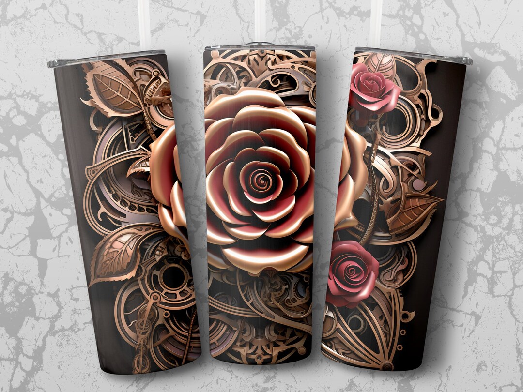 Steampunk Elegance 20 Oz Skinny Tumbler Sublimation Design, Straight ...