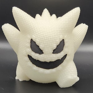 Glow in the Dark 3D Printed Gengar Crochet Texture