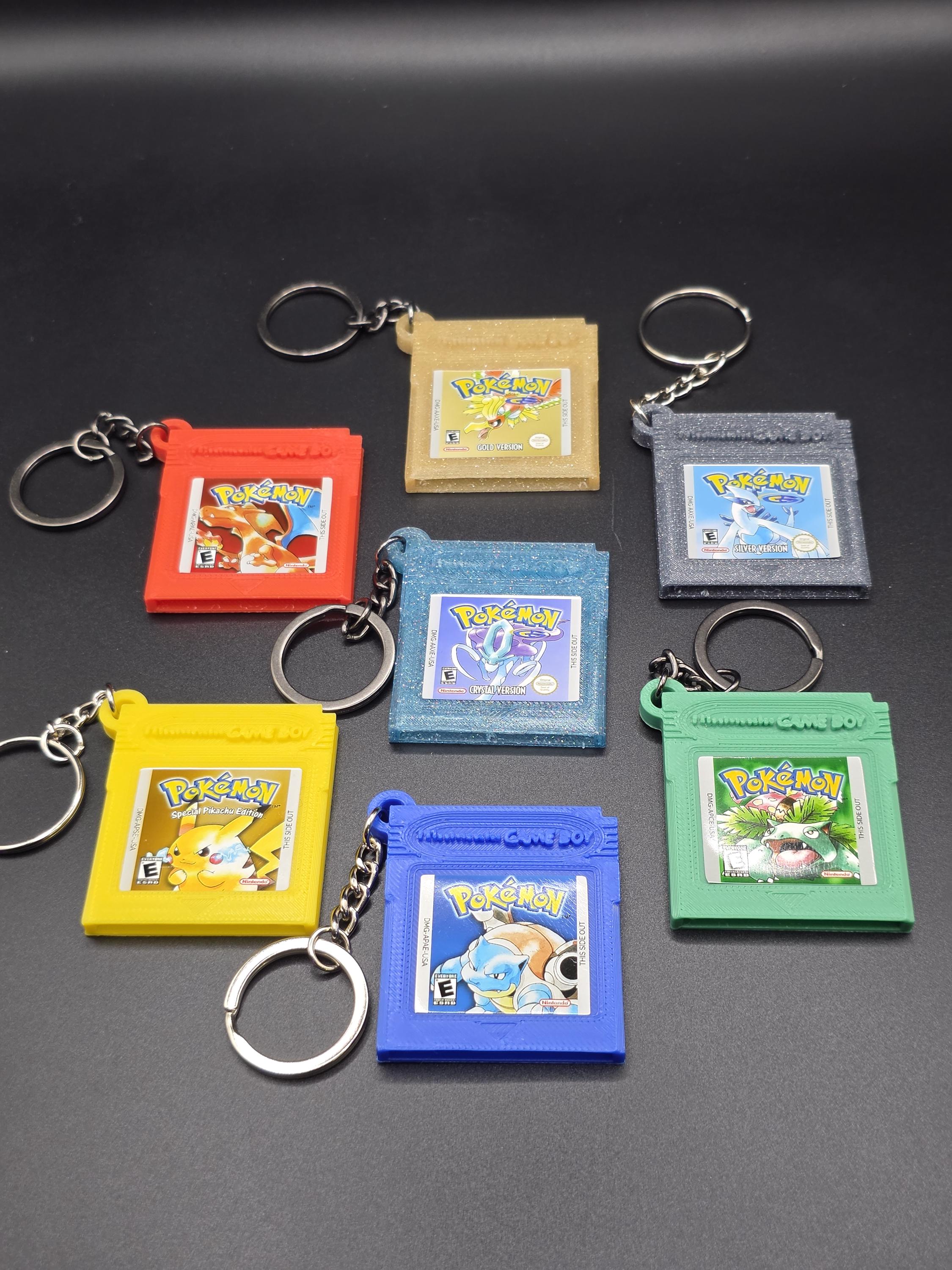 Retro Color Cartridge Keychain - Yellow, Red, Blue, Green, Crystal ...