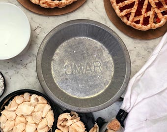 Vintage Omar Pie Pan: 1960s Farmhouse Kitchen Decor