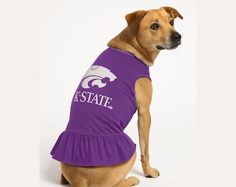 K State Wildcats Dog Shirt Purple & White Great Condition. No signs of wearing