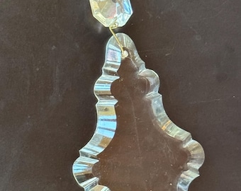 2 prismi a pendolo in cristallo vintage: acchiappasole antichi per lampadari