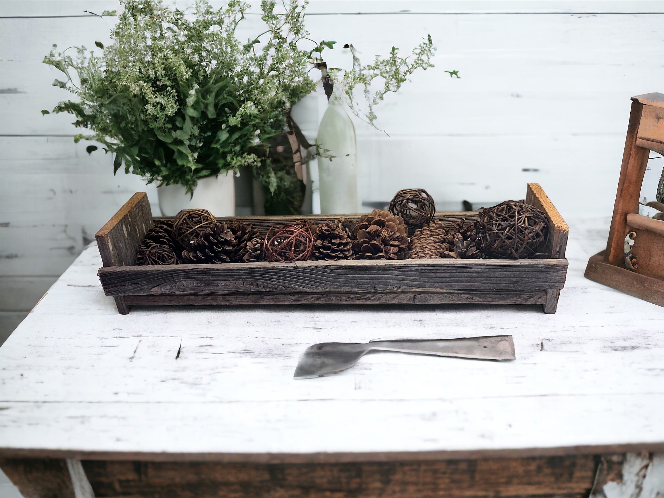 Authentic Barn Wood Riser Barnwood Farmhouse Table Decor Country ...