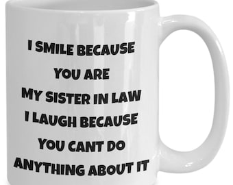 Divertida taza de café para cuñada, regalo novedoso para ella