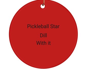 Ornament. Pickleball star dill with it. Gift for pickleball player.
