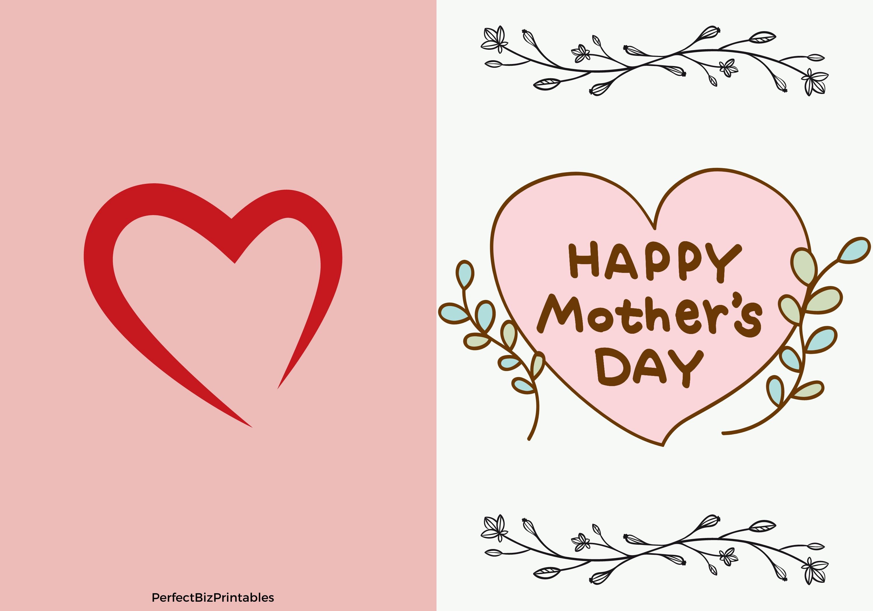Editable Mother's Day Card Printable Mother's Day Card for Families and ...