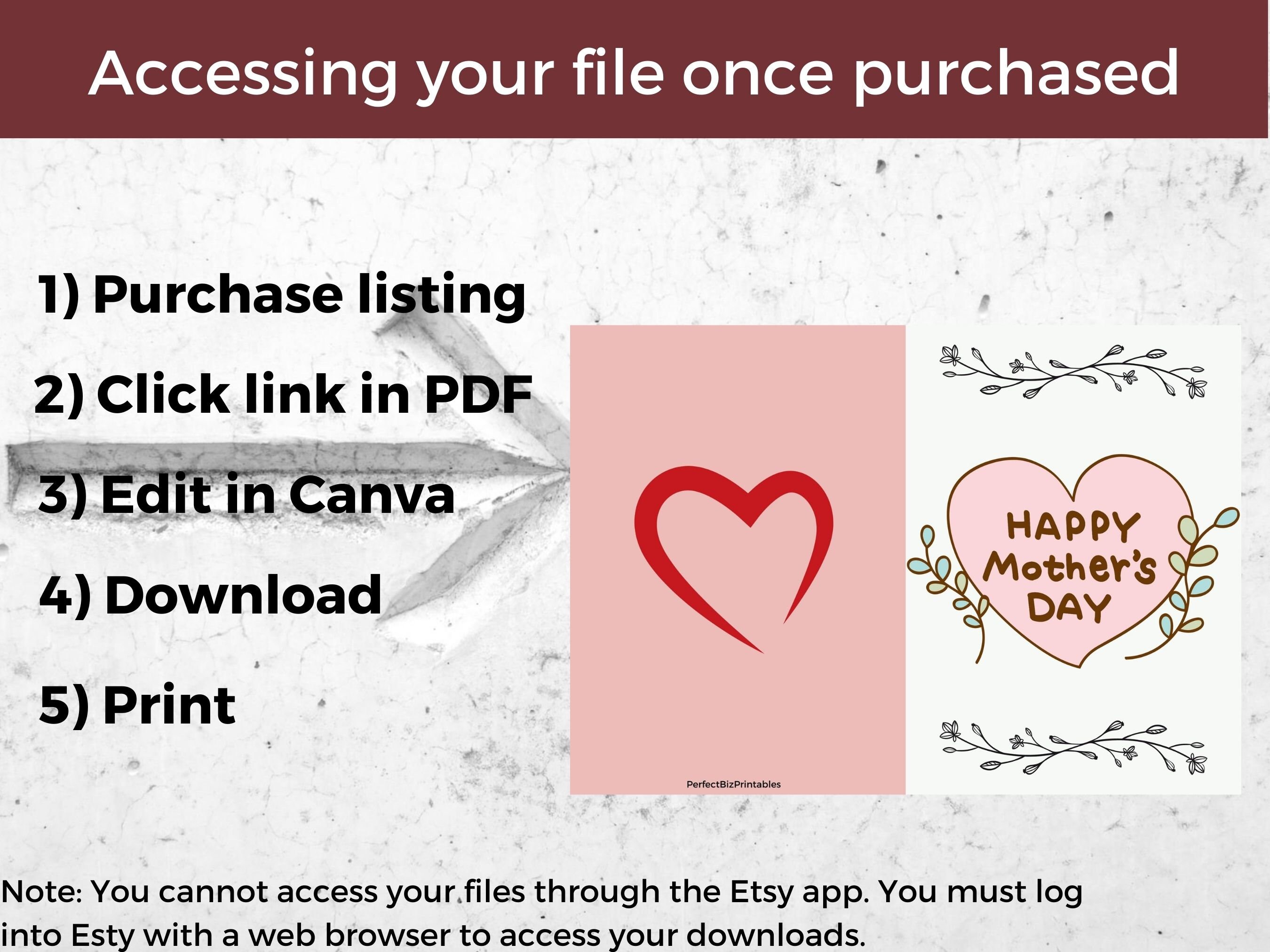 Editable Mother's Day Card Printable Mother's Day Card for Families and ...