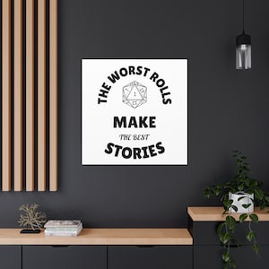 D&D Quote Canvas Print | Funny Dungeons and Dragons Art