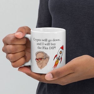 Warren Buffett Bitcoin mug Gift Ideas for Friend Stock Traders Coworkers