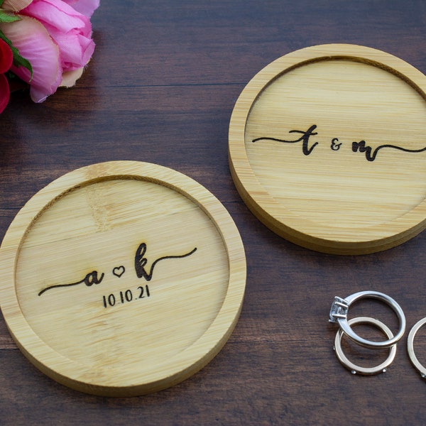 Ring Dish - Personalized Ring Holder - Engagement Ring Dish - Custom Wood Ring Holder