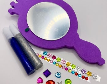 Princess Mirror Mini Craft Kit - Children's Craft Kit - Princess - Kids Crafts - Gift Ideas - Party Favour - Stocking Filler