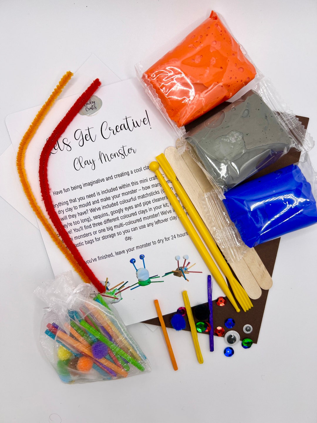 Clay Monster Mini Craft Kit Children's Craft Kit Kids Activity Gift