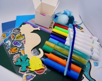 Under The Sea Craft Kit - Children's Craft Kit - Sea Themed Crafts - Kids Crafts - Gift Idea