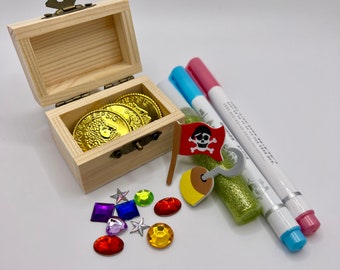 Pirate Treasure Chest Mini Craft Kit - Children's Craft Kit - Kids Crafts - Gift Ideas - Party Favour - Stocking Filler