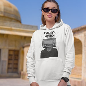 Retro Radiohead: 2D Radiohead Concert Unisex Hoodie.