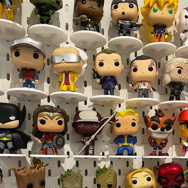 Funko pop-out-of-box display voor IKEA SKADIS ophangbord