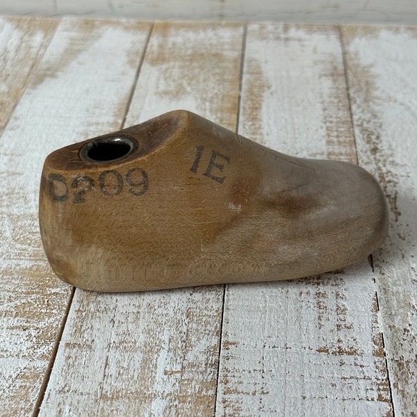 Vintage Baby wood shoe mold shoe last
