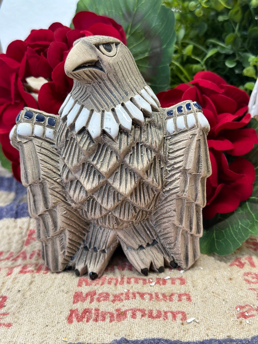 Riconada American Bald Eagle Hand Carved Artesania - Etsy