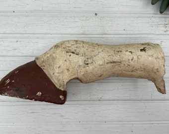 antique wooden horse leg piece