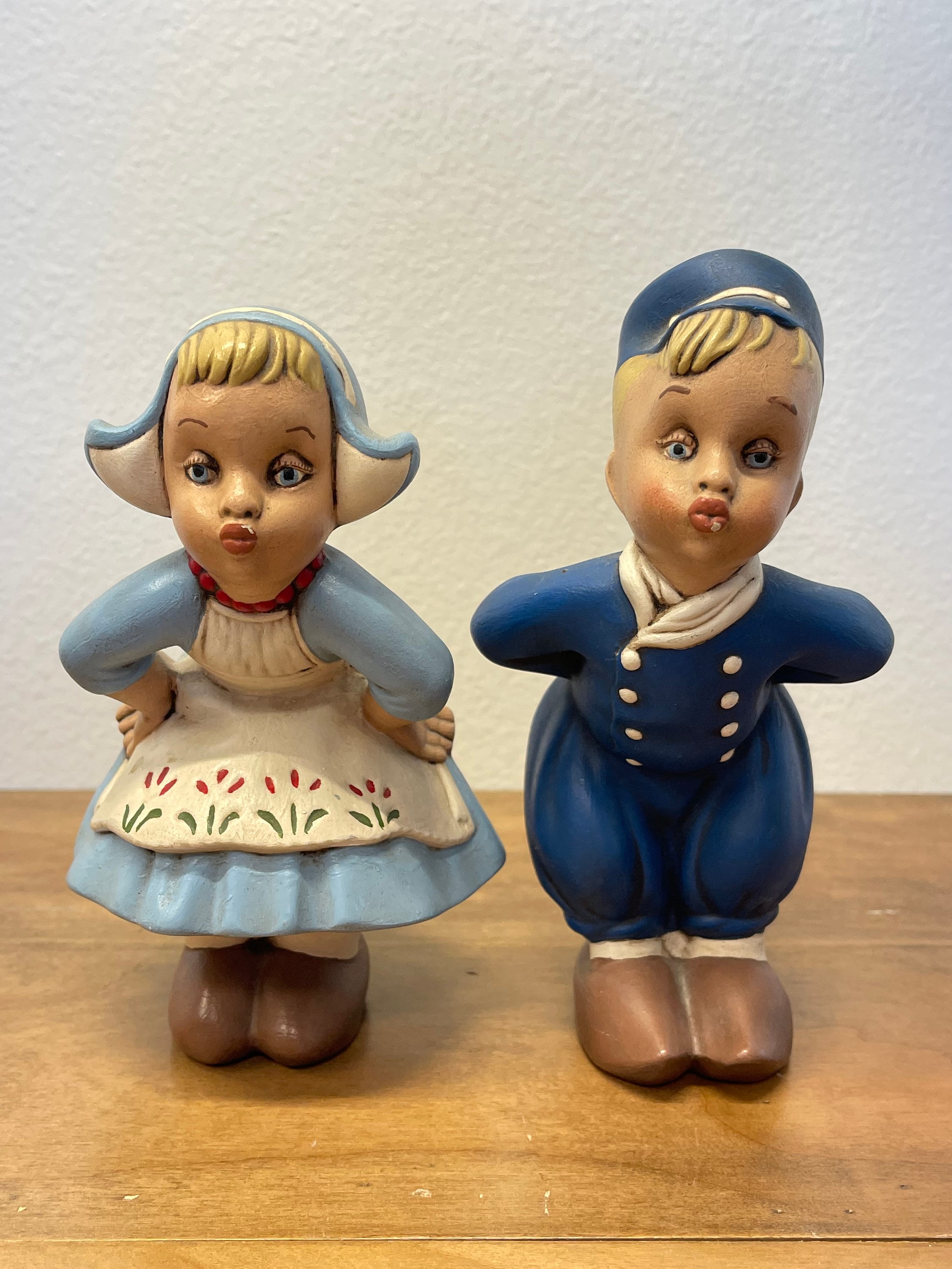 Ceramic Kissing Dutch Boy and Girl Pair Etsy