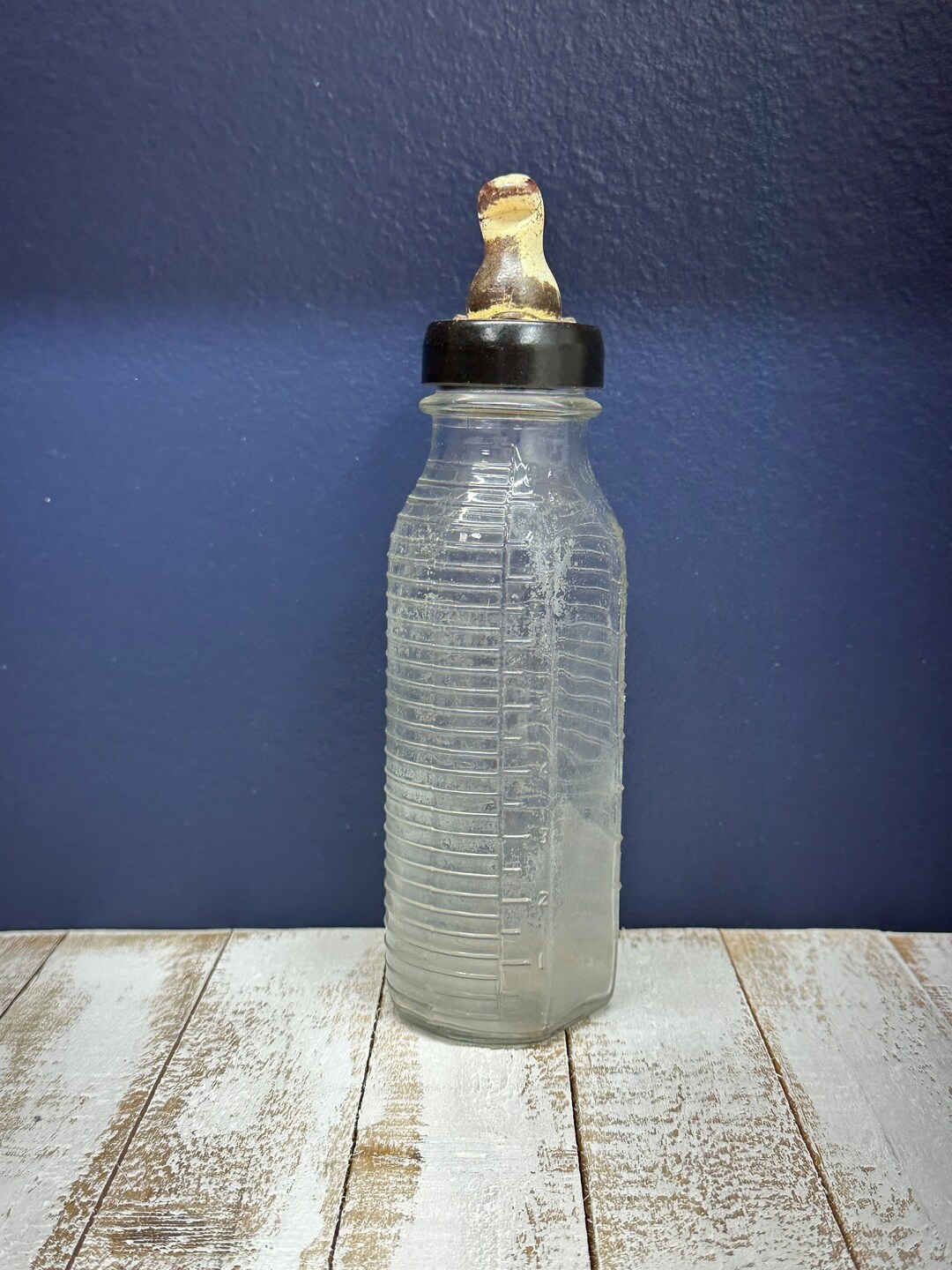 Vintage Glass Baby Bottle Made by Stork Etsy