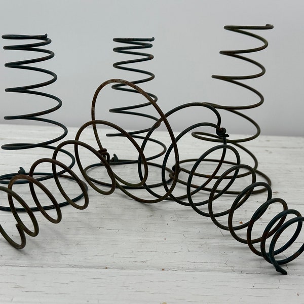 set of 5 vintage metal bed springs