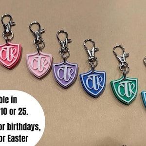 CTR Kies de juiste sets van 5, 10 en 25 CTR sleutelhangers of rugzaktrekkers. Geweldig voor jeugdwerkcadeaus, doop of Pasen