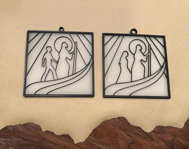 Craft BULK Item of Walk With Me Faux Stained Glass Craft, Girl and Boy ...