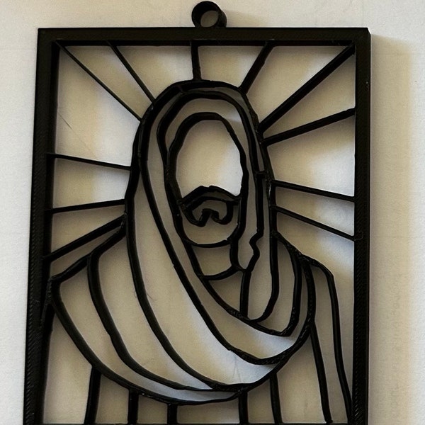 Jesus Stained Glass resin frame only (3D printed)