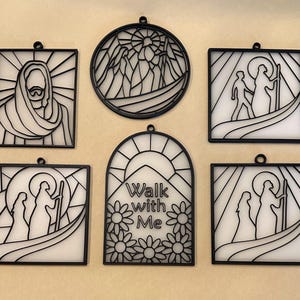 BULK Walk with Me Faux Stained Glass Craft, Girl and Boy versions YM/YW 2026 Theme