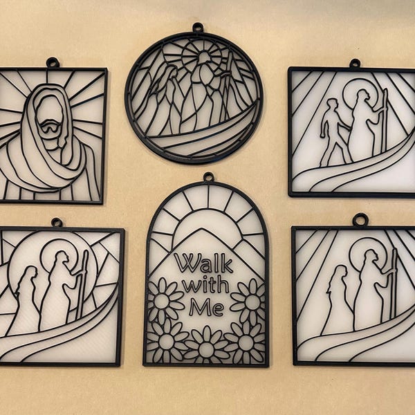 Craft BULK item of Walk with Me Faux Stained Glass Craft, Girl and Boy versions YM/YW 2026 Theme