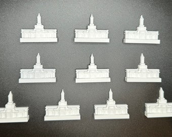 Set of 10 LDS Temples (3D printed)